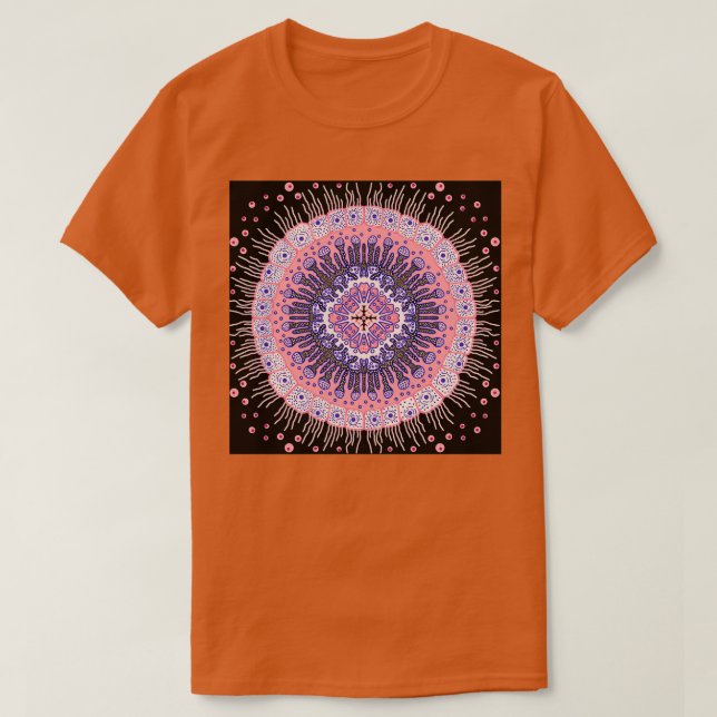 av Cell biology mandala rosa T Shirt (Design framsida)