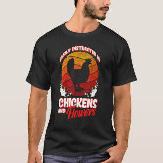 Av Chickens Flowers Chicken T Shirt