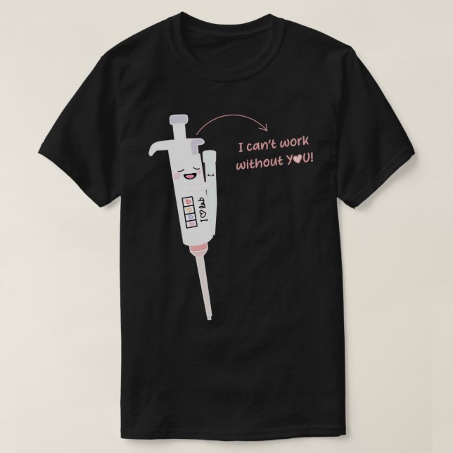 av Cute Micropipett med Loely Tip Laboratory I T Shirt (Design framsida)