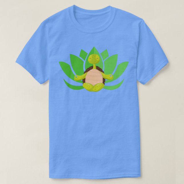 av Cute Yoga Turtle Doing Yoga T Shirt (Design framsida)