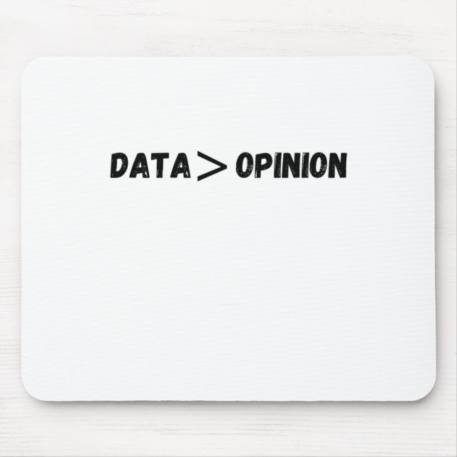 Av data är större än åsiktsdekal  musmatta (Framsidan)