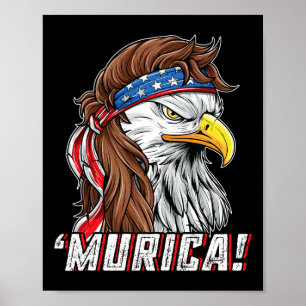 av den 1 juli 2006, Mullet Murica Usa Usa Merica Poster