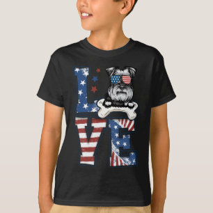 av den 1 juli 2007, Decor Patriotic Kärlek Schnauz T Shirt