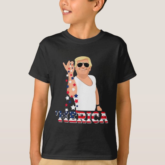 av den 2 juli 2010, Star Sprinkle Trump merica Ind T Shirt (Framsida)