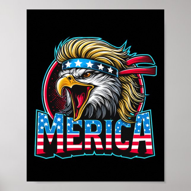 av den 4 juli 2011 om Patriotic Funny Eagle Poster (Framsidan)