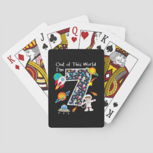 Av den här världen är jag 7 Rymden 7 år gammal 7:e Casinokort