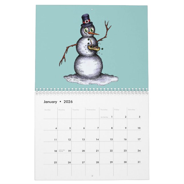 Av den utslagna vägen - bisarr konst 'n-roligt vid kalender (Jan 2026)