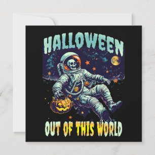 Av denna världsastronaut-pumpkin Halloween 2024 Inbjudningar