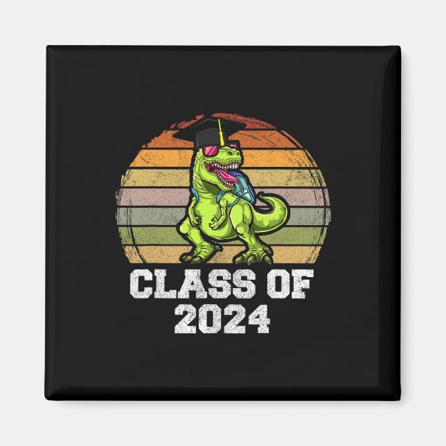 Av Dinosaur Apparel Hej Sommarlärare Student Magnet (Framsidan)