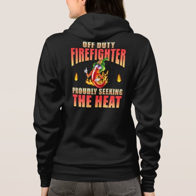 Av Duty Firefighter Chili söker stolt värme T Shirt (Baksida)