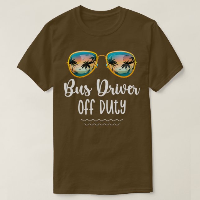 Av Duty Gult School Buss Driver Beach Summer Tri T Shirt (Design framsida)