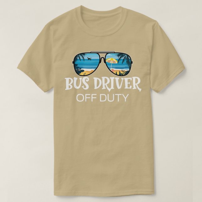 Av Duty Gult School Buss Driver Beach Sunglass T Shirt (Design framsida)