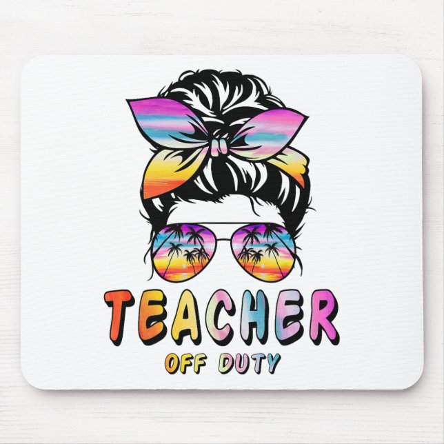 Av Duty Messy Bun Rainbow Sungles End of School Musmatta (Framsidan)