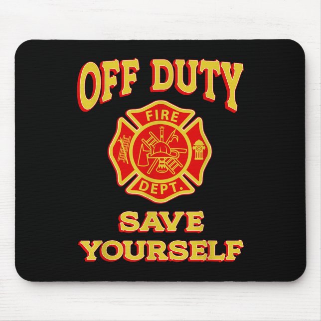 Av egen Spara Yourself Funny Firefighter Gift Fire Musmatta (Framsidan)