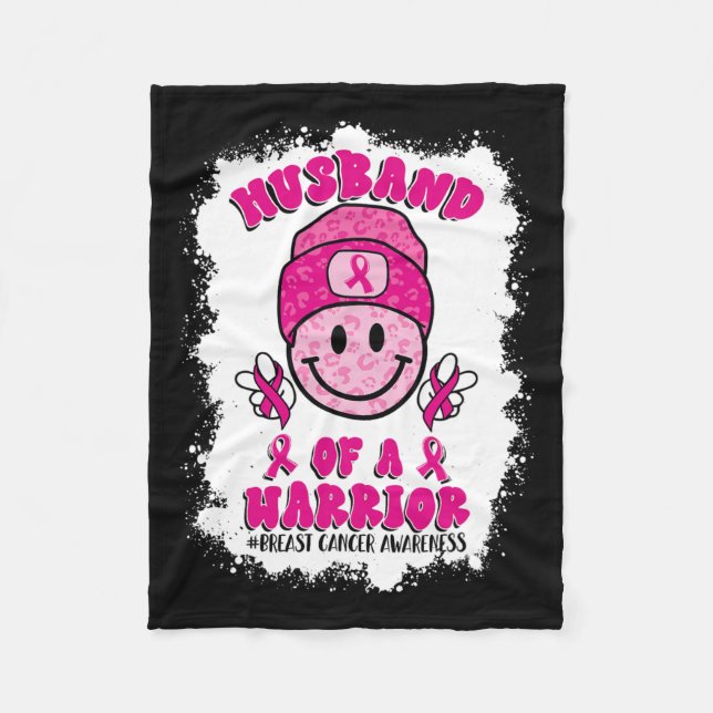 Av En Krigare Bröstcancer Medvetenhet Stöd Squad Fleecefilt (Framsidan)
