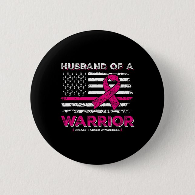 Av en Warrior Breast Cancer Awareness Support Squa Knapp (Framsida)