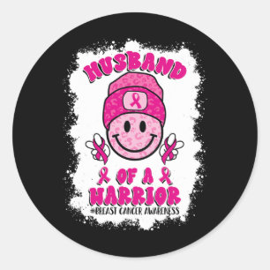 Av en Warrior Breast Cancer Awareness Support Squa Runt Klistermärke