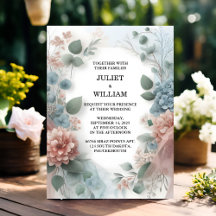 Av Eucalyptus Spets Tulle Pastell Dammig Blå Bröll