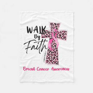 Av Faith Breast Cancer Awareness Christian Jesus W Fleecefilt