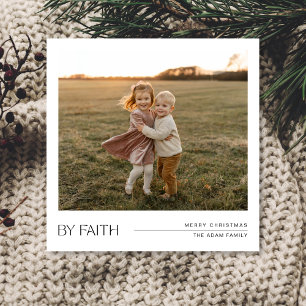 Av Faith Christian Photo Minimalist julkort