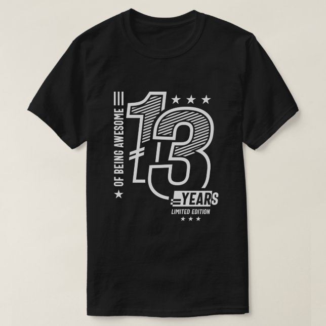 Av Fantastisk 13 år - 13 födelsedagar T Shirt (Design framsida)