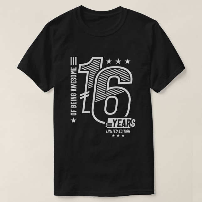 Av Fantastisk 16 år - 16:e födelsedagen T Shirt (Design framsida)