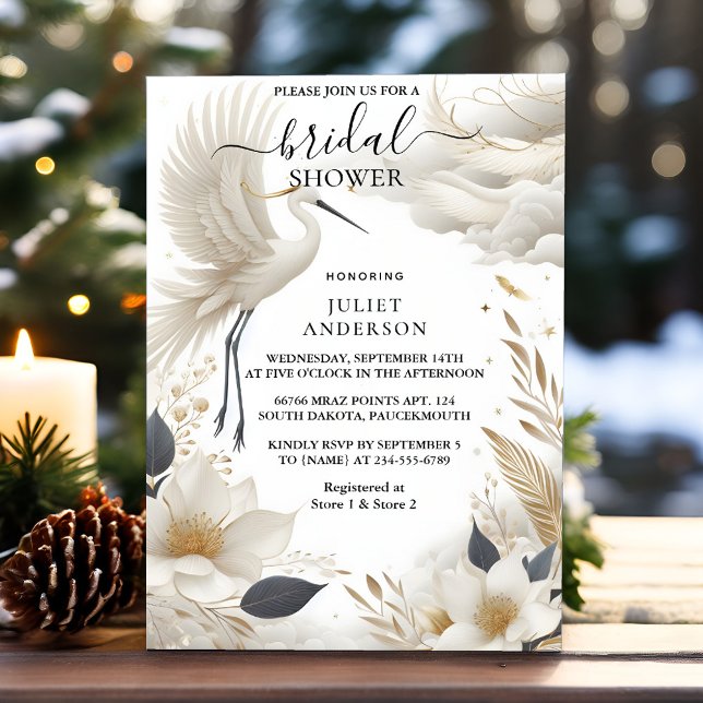 Av Feather Asian Himlar Cloud Crane Roligt Möhippa Inbjudningar (Skapare uppladdad)