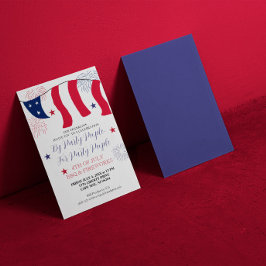 Av festfolk, för festfolk 4:e juli inbjudningar