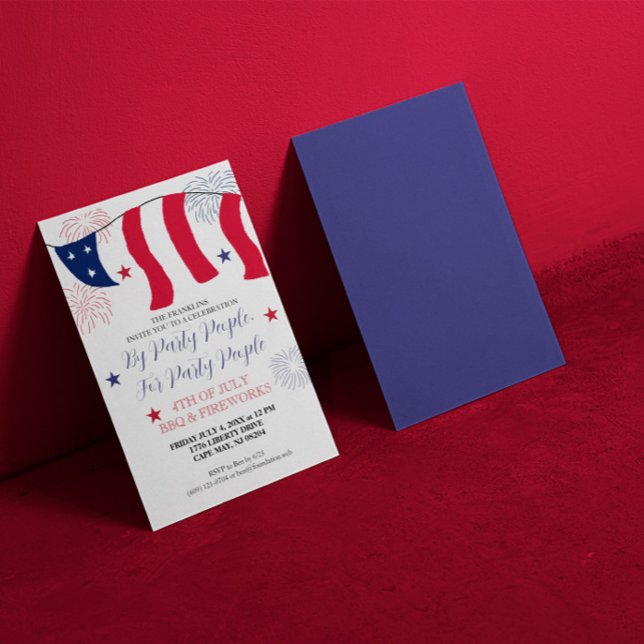 Av festfolk, för festfolk 4:e juli inbjudningar (Skapare uppladdad)