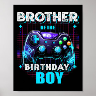 Av Födelsedags Pojken Matchande Familj Video Game Poster