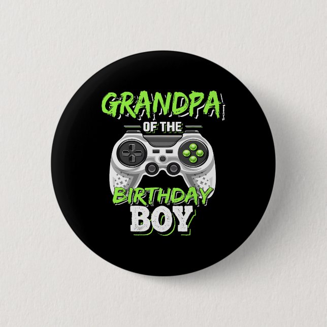 Av födelsedagspojken Matching Video Game Birthday  Knapp (Framsida)