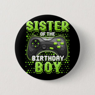 Av födelsedagspojken Matching Video Game Birthday Knapp
