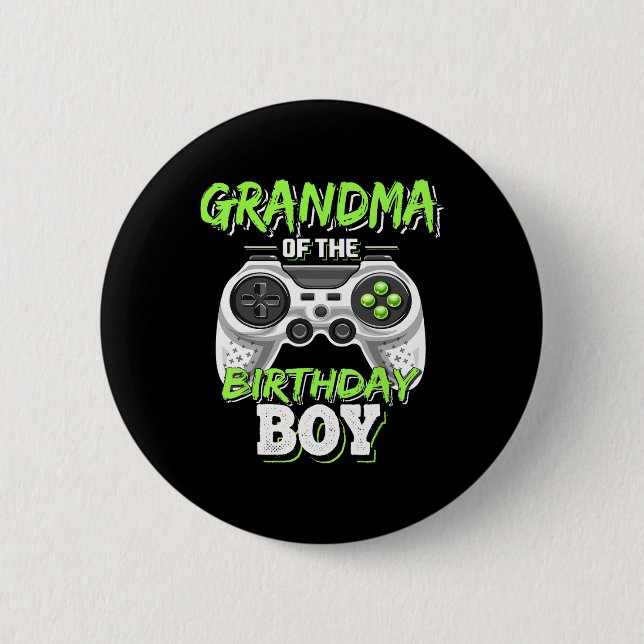Av födelsedagspojken Matching Video Game Birthday  Knapp (Framsida)