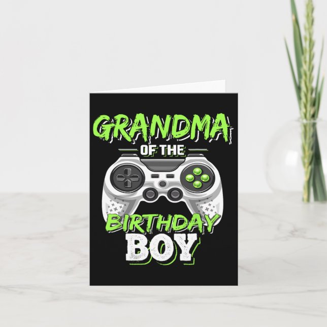 Av födelsedagspojken Matching Video Game Birthday  Kort (Framsida)