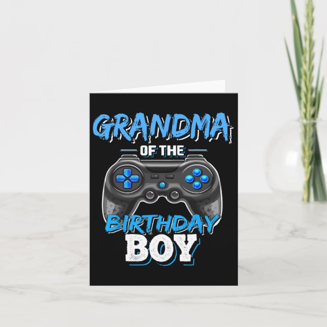 Av födelsedagspojken Matching Video Game Birthday  Kort (Framsida)