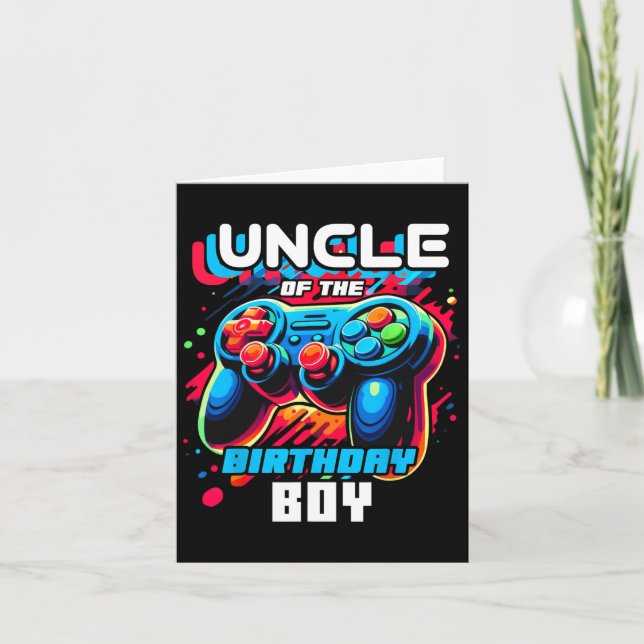 Av födelsedagspojken Matching Video Game Birthday  Kort (Framsida)