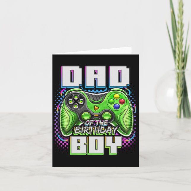 Av födelsedagspojken Matching Video Game Birthday  Kort (Framsida)