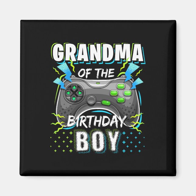 Av födelsedagspojken Matching Video Game Birthday  Magnet (Framsidan)