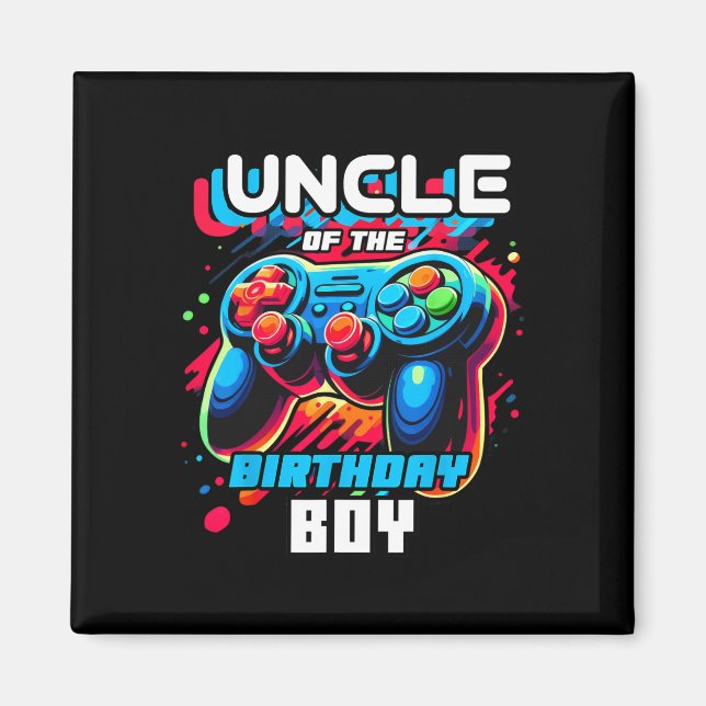 Av födelsedagspojken Matching Video Game Birthday  Magnet (Framsidan)