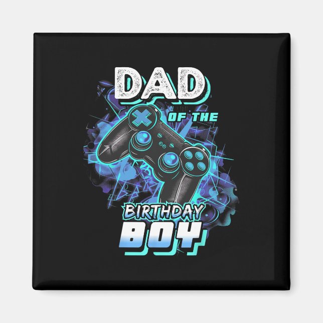 Av födelsedagspojken Matching Video Game Birthday  Magnet (Framsidan)