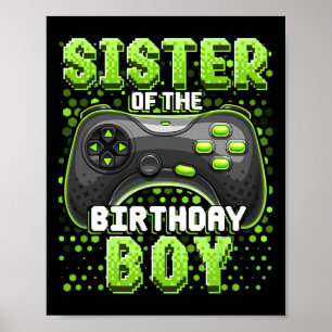 Av födelsedagspojken Matching Video Game Birthday  Poster