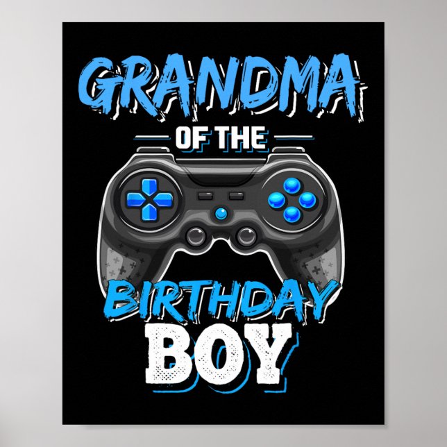 Av födelsedagspojken Matching Video Game Birthday  Poster (Framsidan)