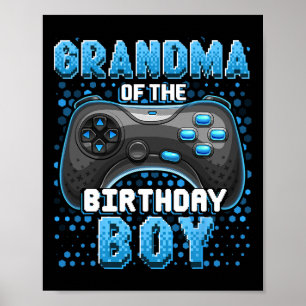 Av födelsedagspojken Matching Video Game Birthday Poster
