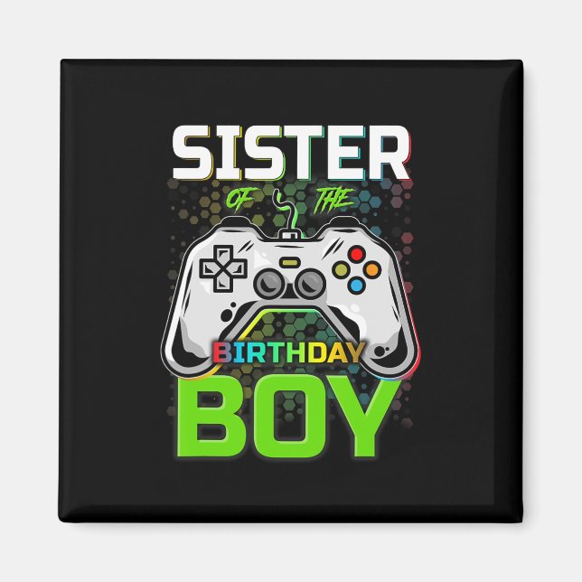 Av födelsedagspojkens ynka spelvideoklipp magnet (Framsidan)