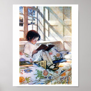 Av fönstret på Winter, Jessie Willcox Smith Poster