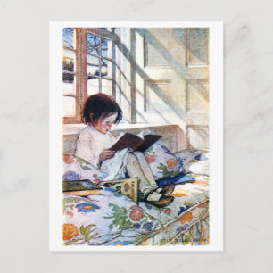 Av fönstret på Winter, Jessie Willcox Smith Vykort