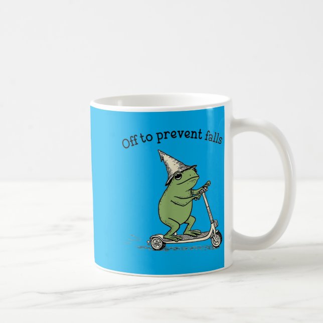 Av för att förhindra fall Rolig groda padd fysik Kaffemugg (Höger)