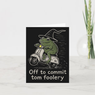 Av för att tvinga Tom Foolery Funny Frog Witch Sco Kort