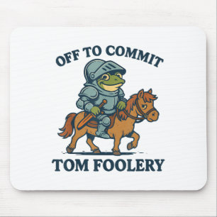 Av för att tvinga Tom Foolery Medieval Funny Frog Musmatta