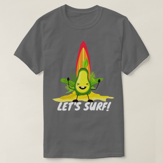 av Funny avocado surfing T Shirt (Design framsida)